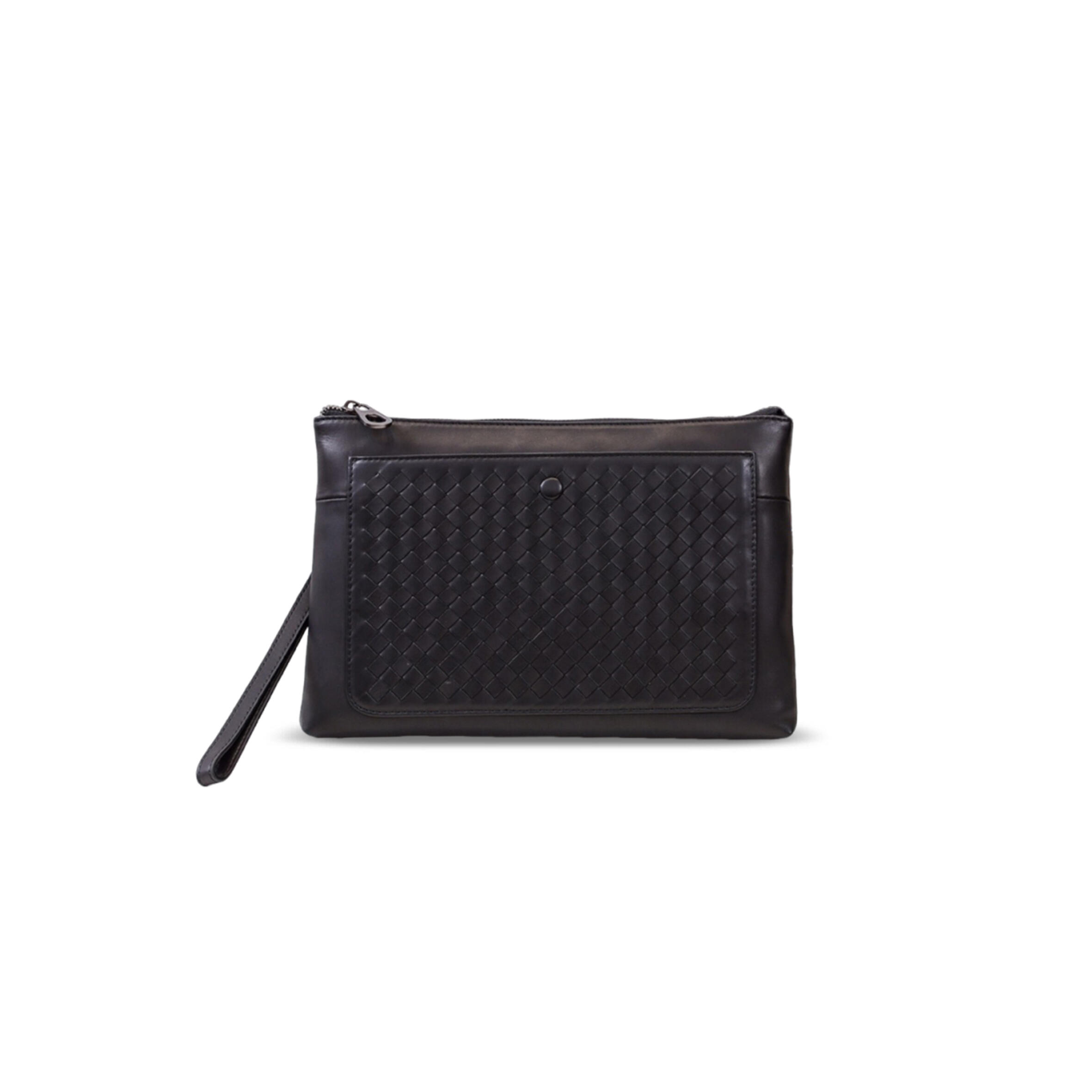 BOTTEGA VENETA INTRECCIATO LEATHER CLUTCH (29*19*3cm)